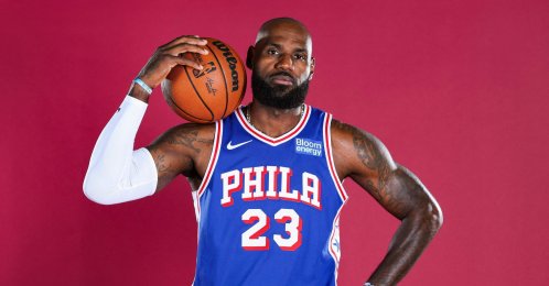 Philadelphia 76ers' LeBron James poses for a portrait during media day at the Philadelphia 76ers Training Complex, Camden, U.S., Sept. 28, 2026. (AFP Photo)