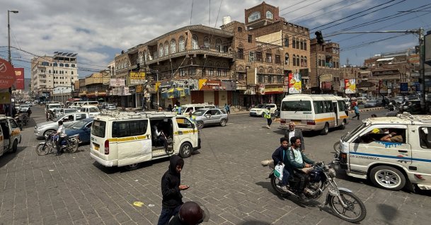 People ride motorbikes on a street in Sanaa, Yemen Sept. 30, 2026. (Reuters Photo)