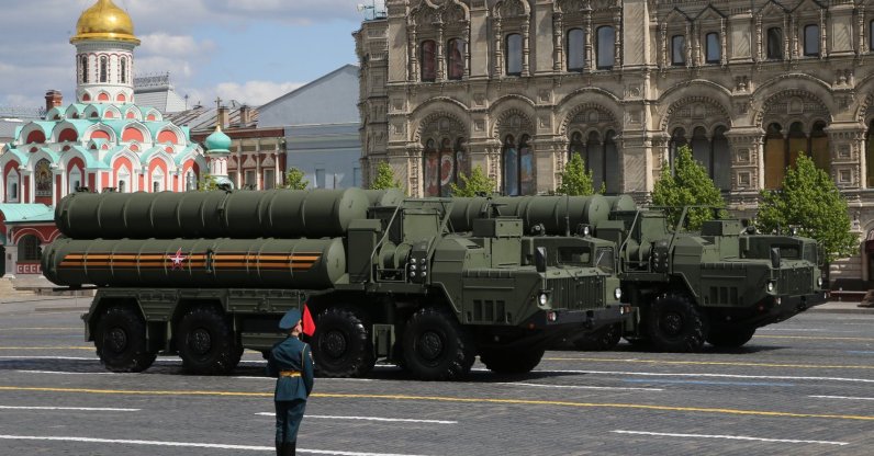 A Russian S-400 missile system is driven during the Victory Day Red Square Parade, Moscow, Russia, May 9, 2023. (Getty Images Photo)