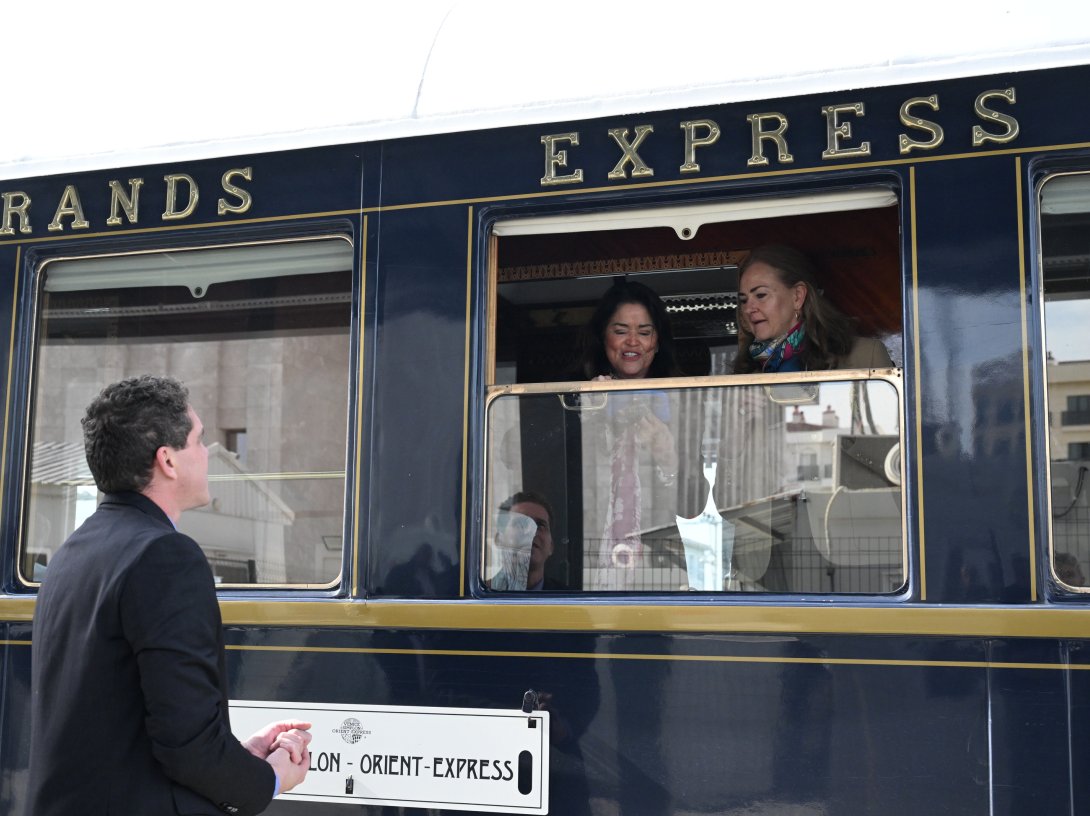 A view of the Venice Simplon-Orient-Express train, Edirne, Türkiye, Sept. 30, 2026. (AA Photo)