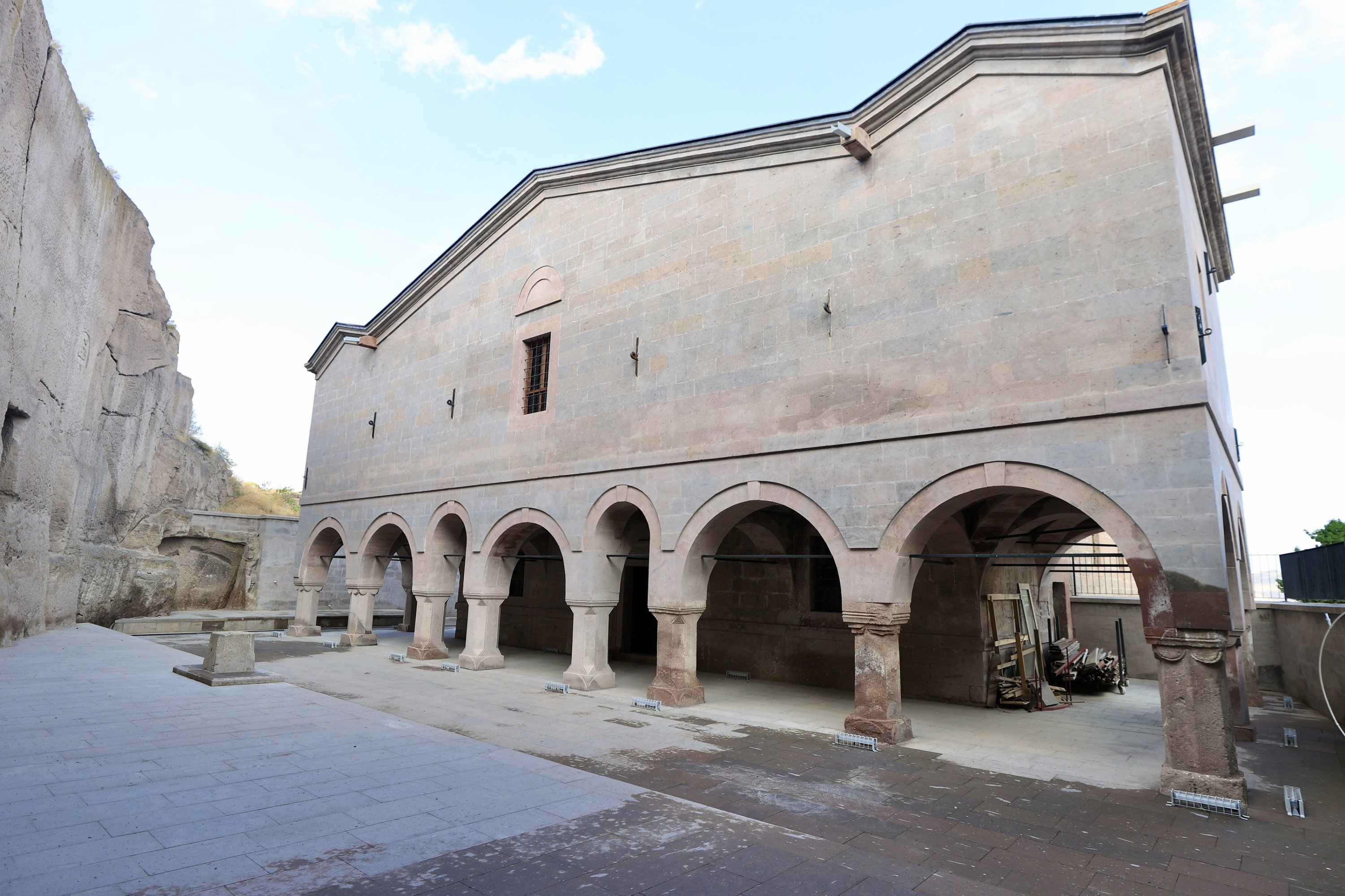 An exterior view of the 190-year-old St. Eustathios Greek Orthodox Church, Kayseri, Türkiye, Sept. 29, 2026. (AA Photo)