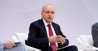 Treasury and Finance Minister Mehmet Şimşek speaks during a session at the IMF/World Bank 2026 Spring Meetings in Washington, D.C., U.S., April 17, 2026. (Reuters Photo)