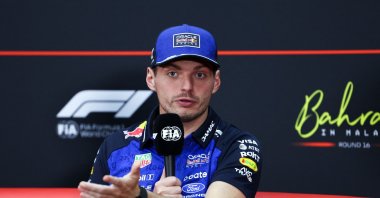 Red Bull Racing's Dutch driver Max Verstappen speaks during a press conference ahead of the Formula One Bahrain Grand Prix at the Sepang International Circuit, Sepang, Malaysia, Oct. 1, 2026. (AFP Photo)