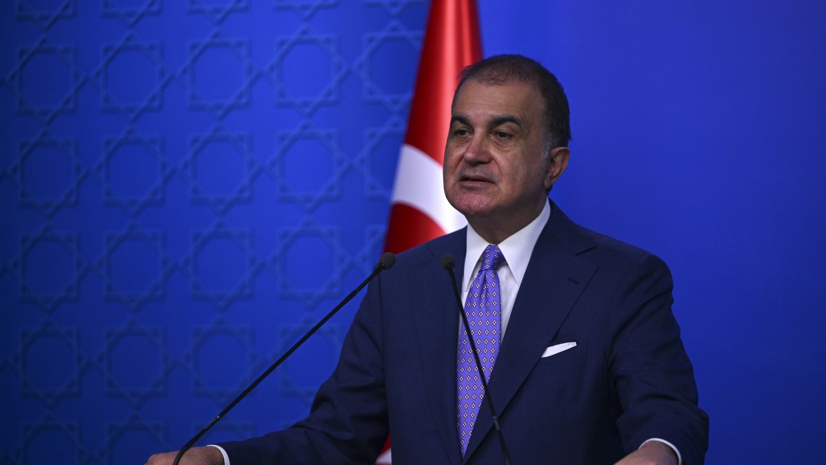 AK Party Deputy Chair and spokesperson Ömer Çelik speaks following a Central Decision and Executive Board (MKYK) meeting at the party headquarters, Ankara, Türkiye, Sept. 10, 2026. (AA Photo)