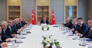 Vice President Cevdet Yılmaz (C) chairs the meeting of the Fund Coordination Board, Ankara, Türkiye, Oct. 2, 2026. (AA Photo)