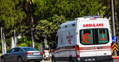 An ambulance drives through a street, Antalya, Türkiye, June 19, 2025. (Shutterstcok Photo)