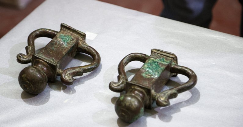 Archaeological artifacts returned to Syria from the U.S. are displayed at the National Museum, Damascus, Syria, Sept. 29, 2026. (AA Photo)