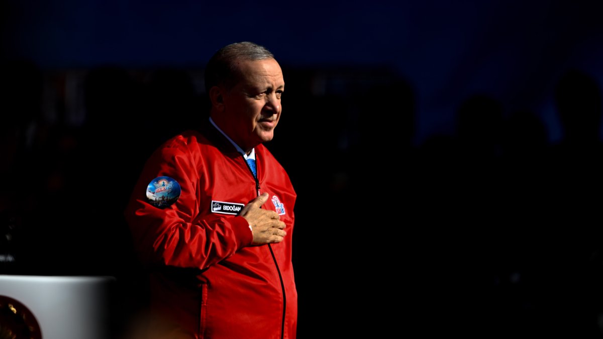 President Recep Tayyip Erdoğan arrives at TEKNOFEST Southeast at Şanlıurfa GAP Airport, Şanlıurfa, Türkiye, Oct. 3, 2026. (AA Photo)