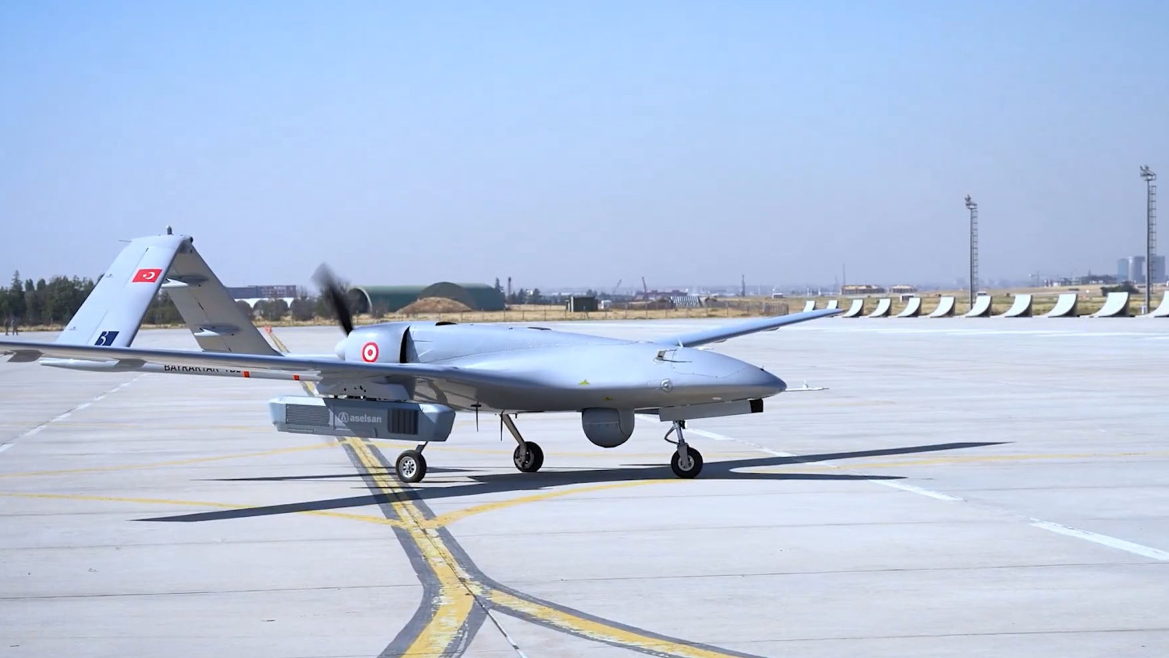 The Bayraktar TB2 drone developed by Turkish defense giant Baykar is seen in this photo released on Sept. 18, 2026. (DHA Photo)
