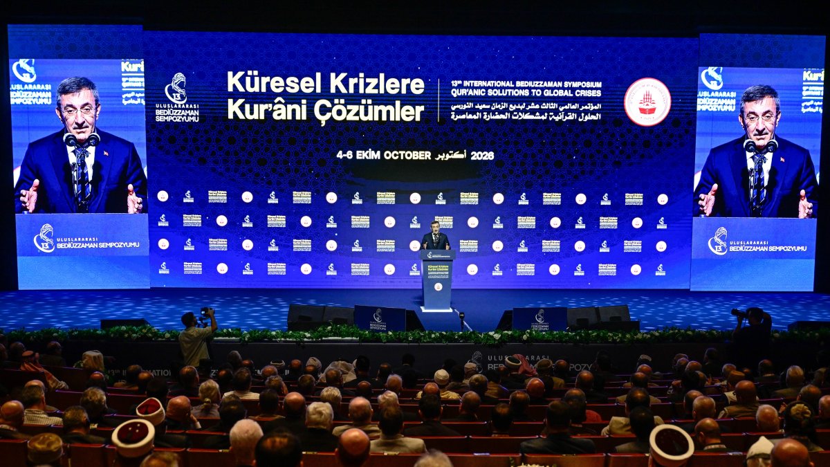 Vice President Cevdet Yılmaz speaks at the event, Istanbul, Türkiye, Oct. 4, 2026. (AA Photo)