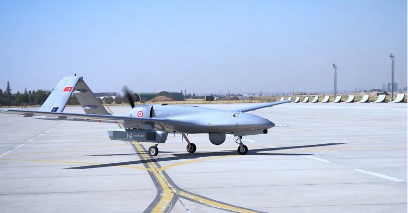The Bayraktar TB2 drone developed by Turkish defense giant Baykar is seen in this photo released on Sept. 18, 2026. (DHA Photo)