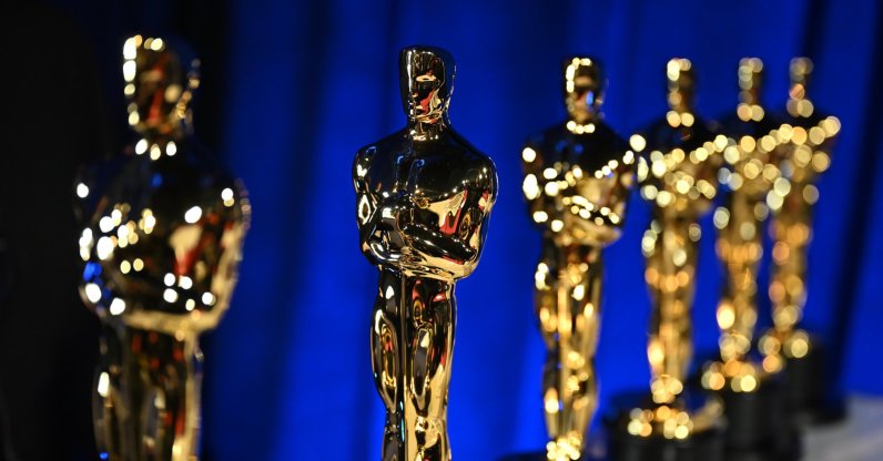 Oscar statuettes seen backstage during the 97th Annual Oscars, California, U.S., March 2, 2025. (The Academy handout via Getty Images Photo)