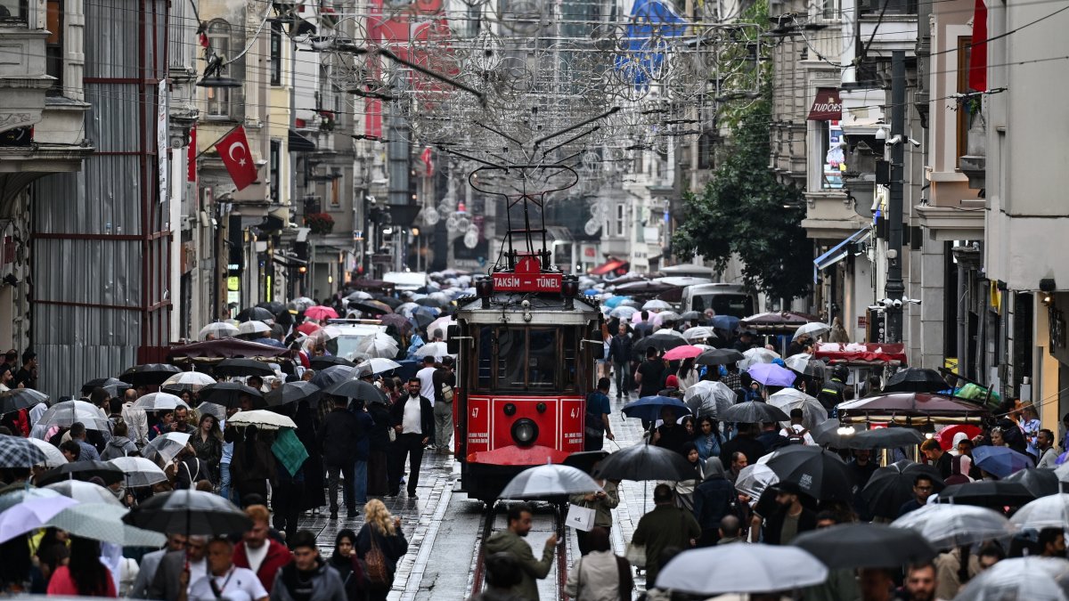 People walk on the famous Istiklal Avenue in Istanbul, Türkiye, Sept. 16, 2026. (AA Photo)
