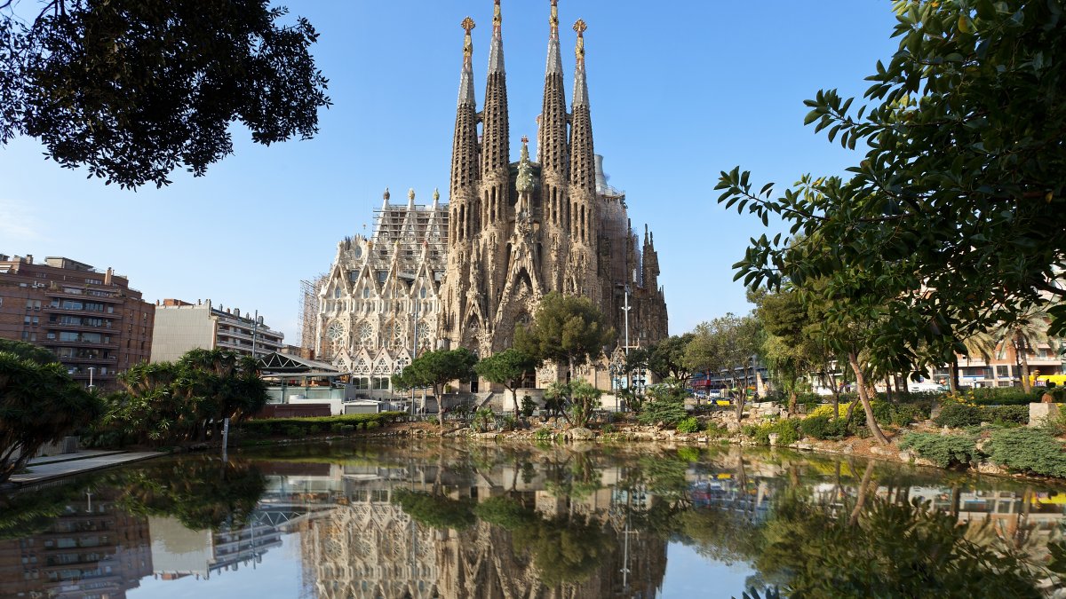 The Sagrada Família, designed by architect Antoni Gaudí, is a UNESCO World Heritage site, Barcelona, Spain, March 21, 2011. (Getty Images Photo)