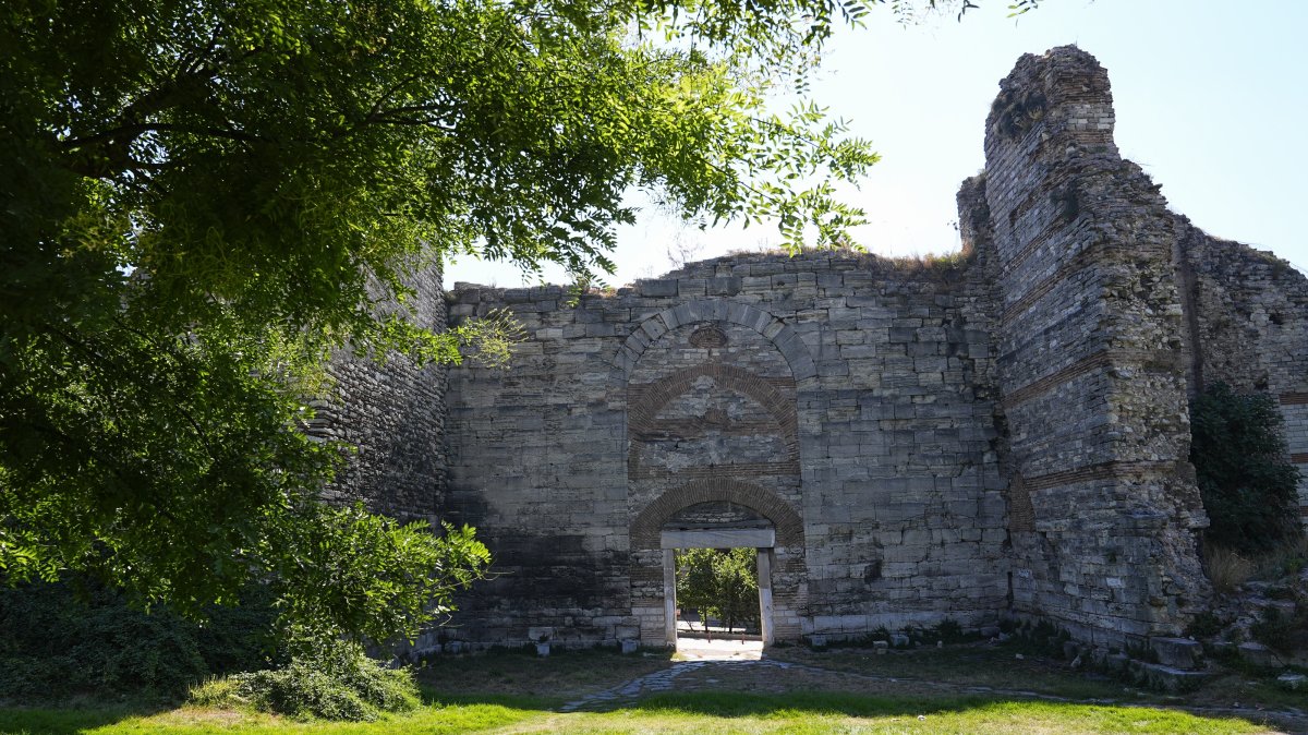 Sulukule Gate, one of the historic gates and a key point in accounts of the city’s conquest, Istanbul, Türkiye, Aug. 23, 2026. (AA Photo)