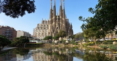 The Sagrada Família, designed by architect Antoni Gaudí, is a UNESCO World Heritage site, Barcelona, Spain, March 21, 2011. (Getty Images Photo)