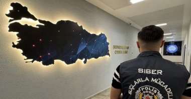 A member of the police cybersecurity team, Ankara, Türkiye. (AA Photo)