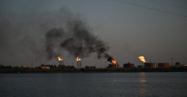 The Nahr Bin Umar gas field, located 15 kilometers north of Basra, southern Iraq, Sept. 17, 2026. (AFP Photo)