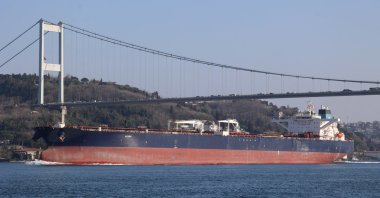 Altura, a Turkish-operated crude oil tanker, transits the Bosporus, Istanbul, Türkiye, March 16, 2026. (Reuters Photo)