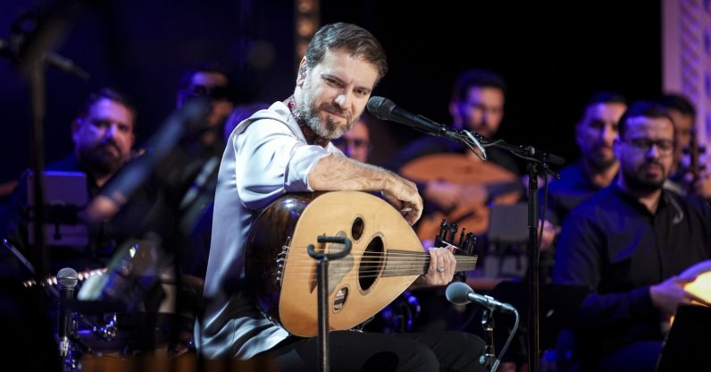 Sami Yusuf performs onstage during his concert at the Istanbul Congress Center, Istanbul, Türkiye, Sept. 28, 2026. (AA Photo)