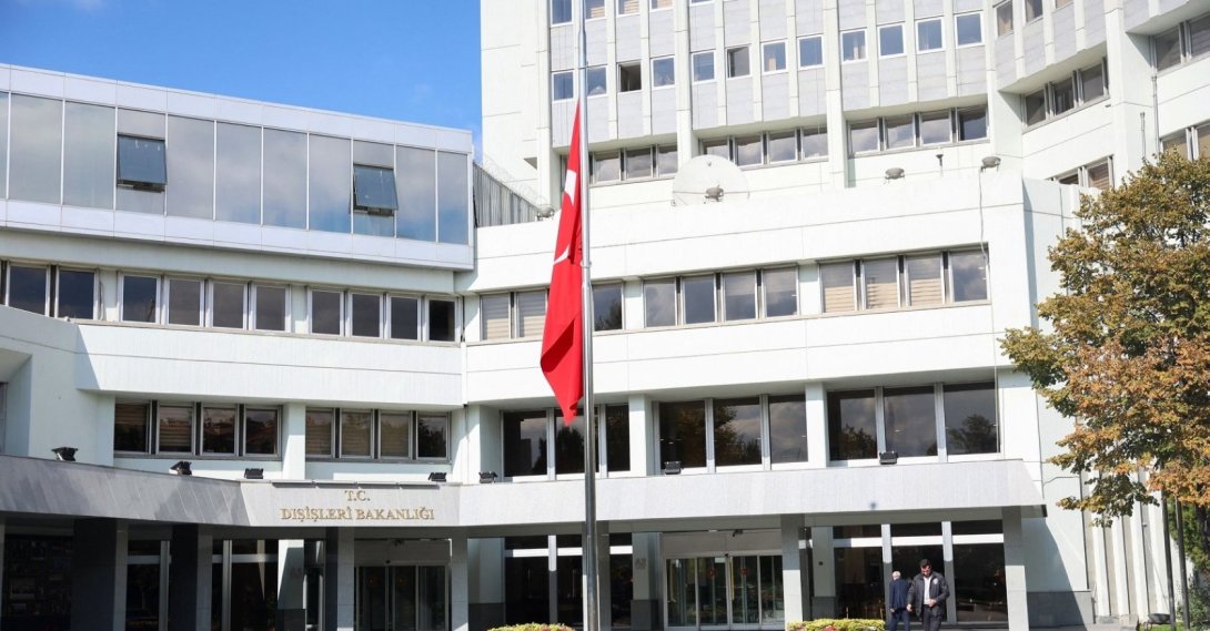 Exterior of the Foreign Ministry building in the capital Ankara, Türkiye, Oct. 19, 2023. (AFP Photo)