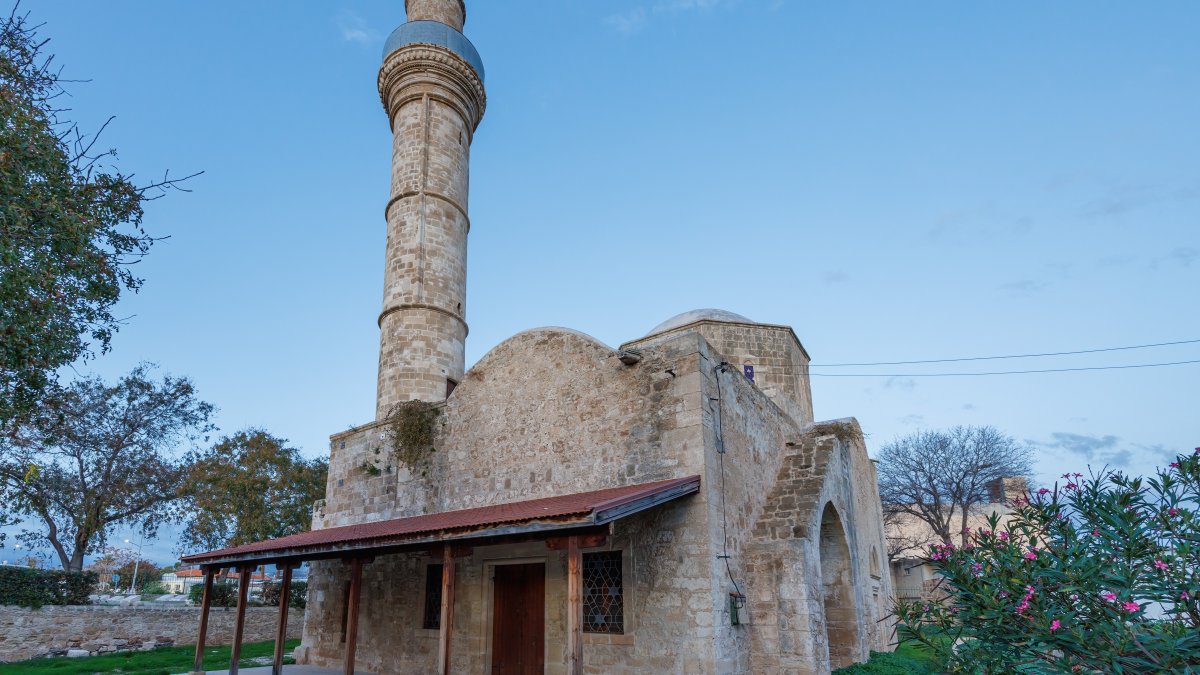 A general view of the Hagia Sophia Turkish sanctuary in the Old Town, Paphos, Greek Cypriot administration, Nov. 23, 2022. (Getty Images Photo)