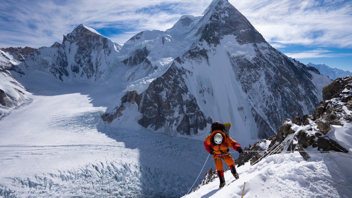 This image released by Apple TV shows a scene from “The Last First: Winter K2." (AP Photo)