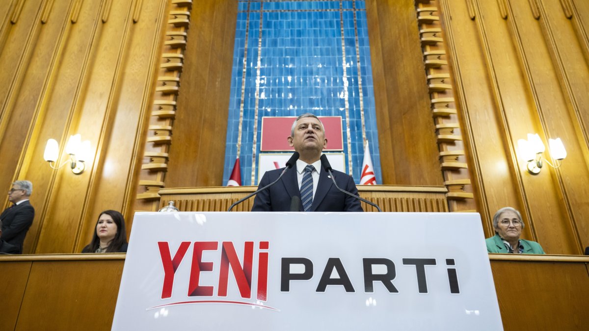 New Party (YP) Chair Özgür Özel speaks during his party’s parliamentary group meeting, Ankara, Türkiye, Oct. 6, 2026. (AA Photo)