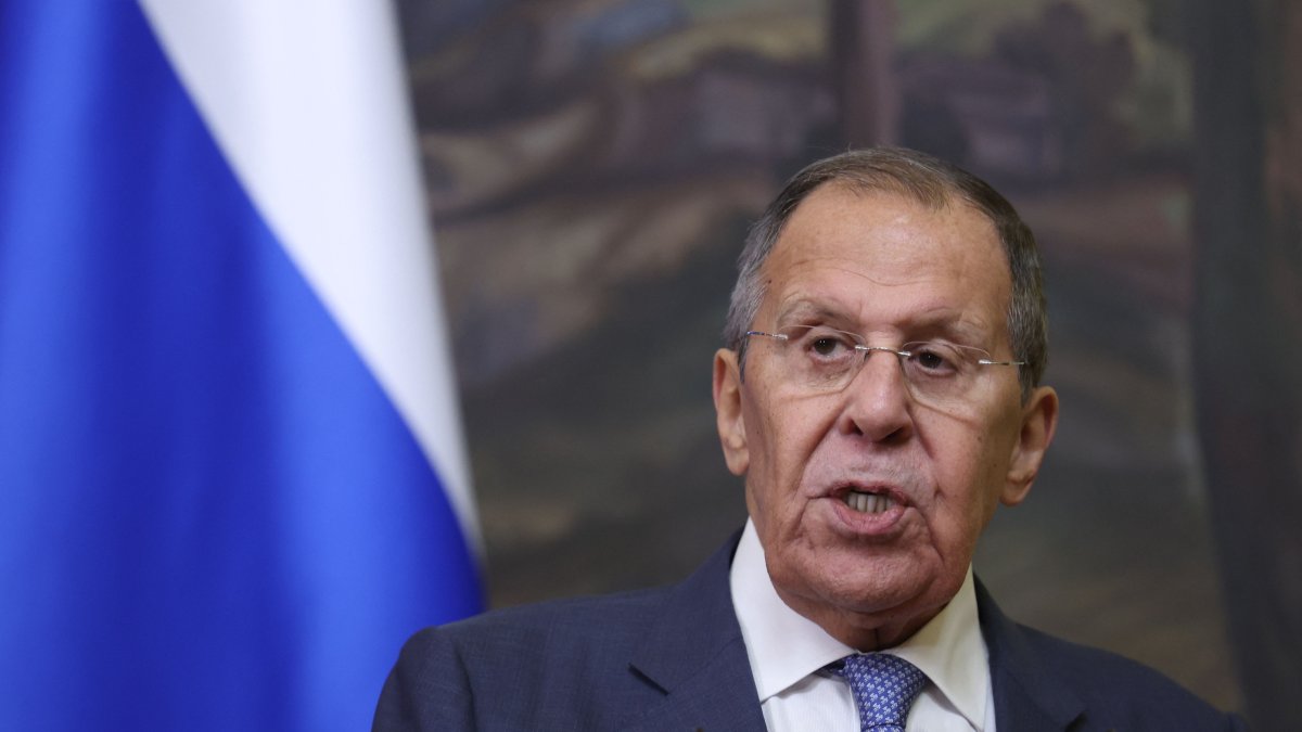 Russian Foreign Minister Sergei Lavrov attends a joint press conference with his East Timorese counterpart following their talks in Moscow, Oct. 6, 2026. (AFP Photo)