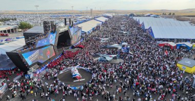 Teknofest Southeast drew large crowds on its final day at GAP Airport, Şanlıurfa, Türkiye, Oct. 4, 2026. (AA Photo)