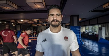Türkiye Wrestling Federation President Taha Akgül addresses the press following the national wrestling team’s training camp on Mount Palandöken ahead of the 2026 Senior World Wrestling Championships, Erzurum, Türkiye, Oct. 3, 2026. (AA Photo)