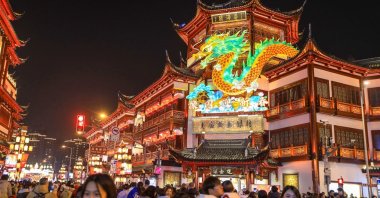 Tourists visit the Yuyuan Garden Lantern Show ahead of Chinese New Year, Shanghai, China, Jan. 27, 2024. (Getty Images Photo)