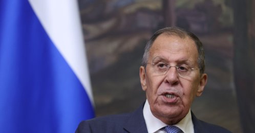 Russian Foreign Minister Sergei Lavrov attends a joint press conference with his East Timorese counterpart following their talks in Moscow, Oct. 6, 2026. (AFP Photo)