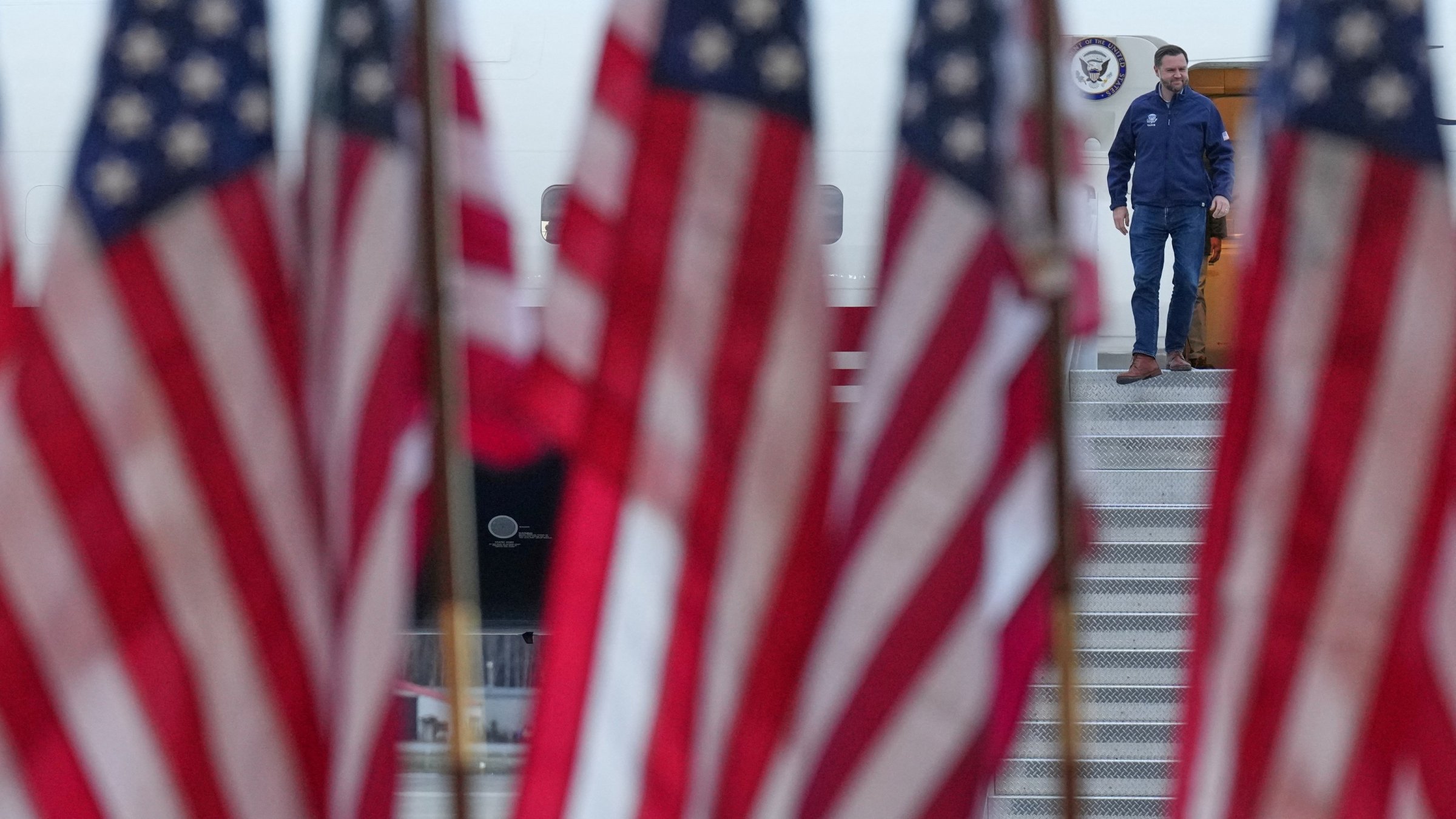 U.S. Vice President JD Vance arrives at a campaign rally in Fairbanks, Alaska, U.S., Oct. 5, 2026. (Reuters Photo)