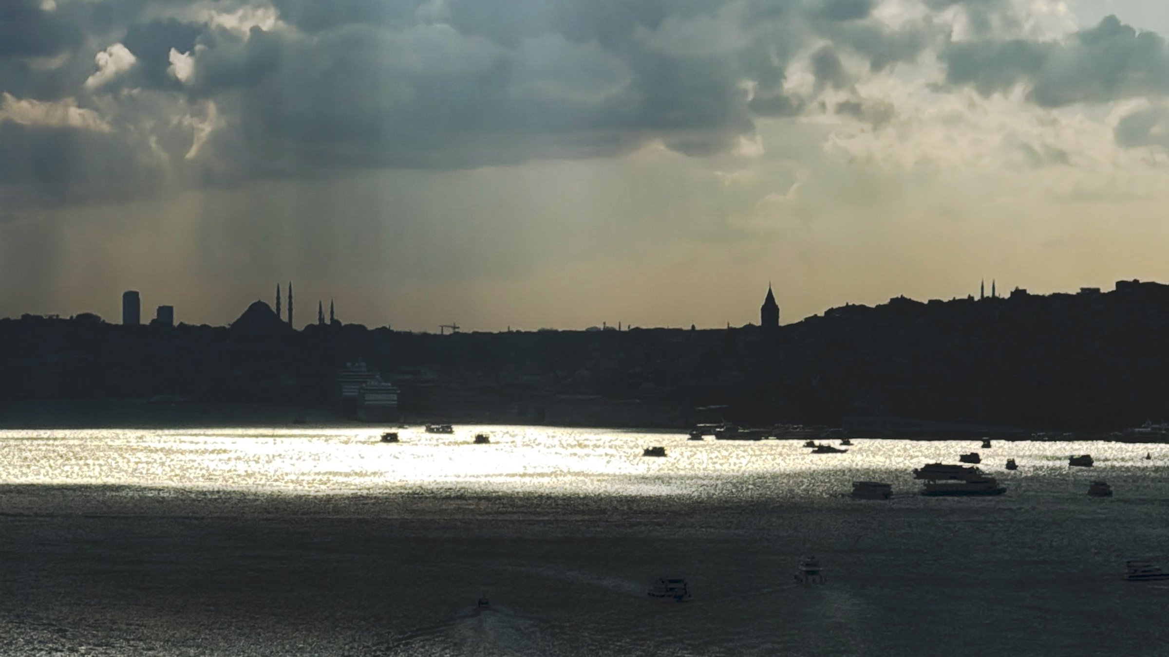 Cloudy weather from the 15 July Martyrs Bridge, Istanbul, Türkiye, Oct. 1, 2026. (AA Photo)