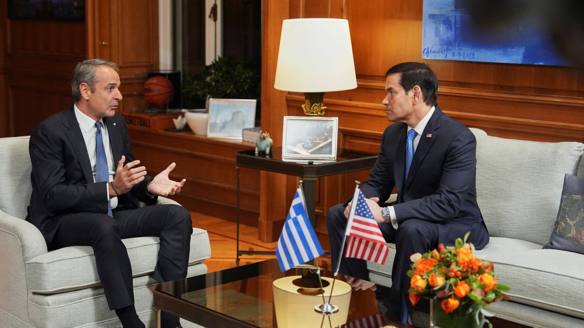 U.S. Secretary of State Marco Rubio meets Greek Prime Minister Kyriakos Mitsotakis in Athens, Greece Oct. 7, 2026. (Reuters Photo)