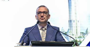 Central Bank of the Republic of Türkiye (CBRT) Governor Fatih Karahan speaks at an event, Istanbul, Türkiye, Oct. 7, 2027. (AA Photo)