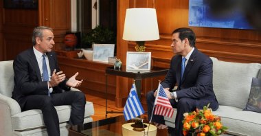 U.S. Secretary of State Marco Rubio meets Greek Prime Minister Kyriakos Mitsotakis in Athens, Greece Oct. 7, 2026. (Reuters Photo)