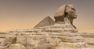 The Great Sphinx and the Pyramid of Cheops, Giza, Cairo, Egypt, April 5, 2026. (AFP File Photo)