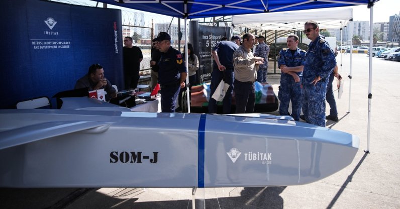Turkish defense companies showcase their technologies during the Türkiye-hosted Nusret-2026 Invitation Exercise, Izmir, Türkiye, Oct. 7, 2026. (AA Photo)