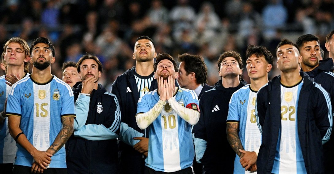 Argentina's Lionel Messi reacts following his final international match against Benin at Estadio Monumental, Buenos Aires, Argentina, Oct. 6, 2026. (Reuters Photo)