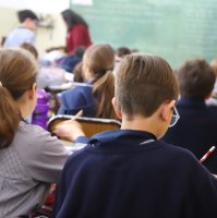 Students attend a lesson at a primary school. (Shutterstock Photo)