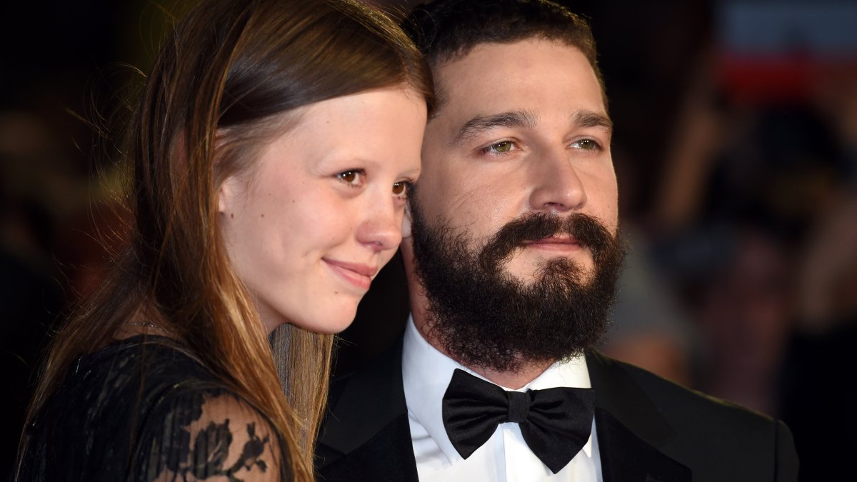 Mia Goth and Shia LaBeouf attend the closing night Gala screening of "Fury" during the 58th BFI London Film Festival at Odeon Leicester Square, London, U.K., Oct. 19, 2014. (Getty Images Photo)