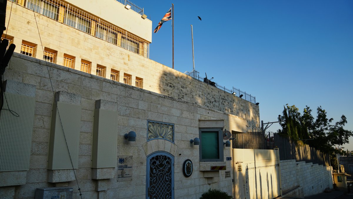 A view of the the British Consulate in Israeli-occupied East Jerusalem, Palestine, Sept. 8, 2026. (AP Photo)