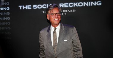 Director, writer, and producer Aaron Sorkin attends the Premiere of "The Social Reckoning,” New York City, U.S., Oct. 4, 2026. (Reuters Photo)
