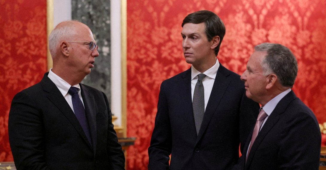 From left to right, Jared Kushner, U.S. President Donald Trump's son-in-law, U.S. Special Envoy Steve Witkoff and Russian presidential envoy Kirill Dmitriev wait before a meeting with Russian President Vladimir Putin at the Kremlin, Moscow, Russia, Sept. 5, 2026. (Reuters Photo)
