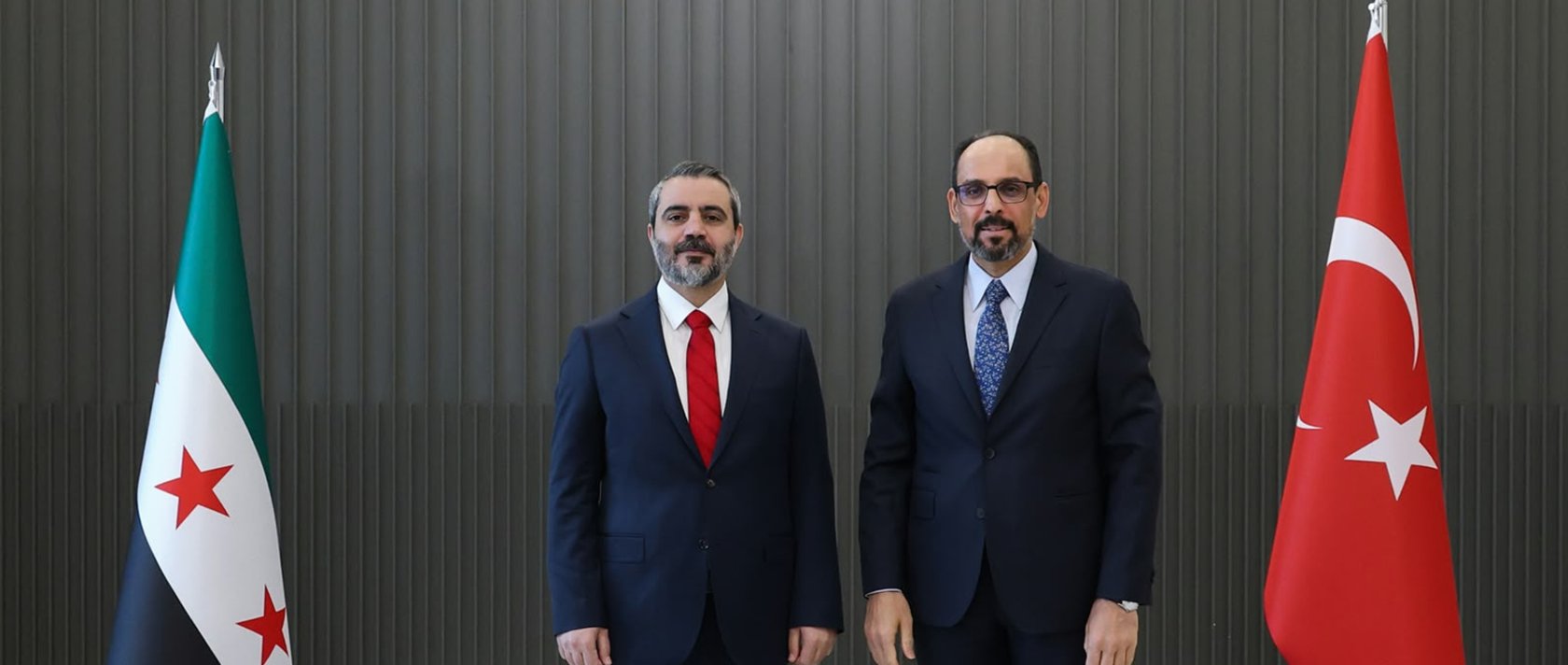 MIT chief Ibrahim Kalın meets with Syrian Foreign Minister Asaad Hassan al-Shaibani in the Turkish capital Ankara, Oct. 8, 2026. (AA Photo)