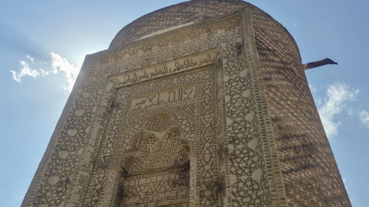 An exterior view of the 800-year-old Se Gonbad mausoleum, Urmia, Iran, Oct. 8, 2026. (AA Photo)