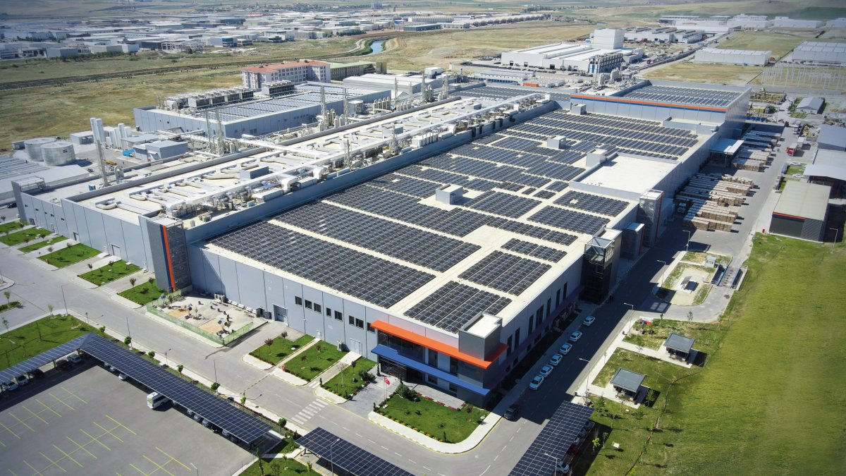 This undated photo shows Kalyon PV's integrated solar panel manufacturing facility in Ankara, Türkiye. (Courtesy of Kalyon PV)