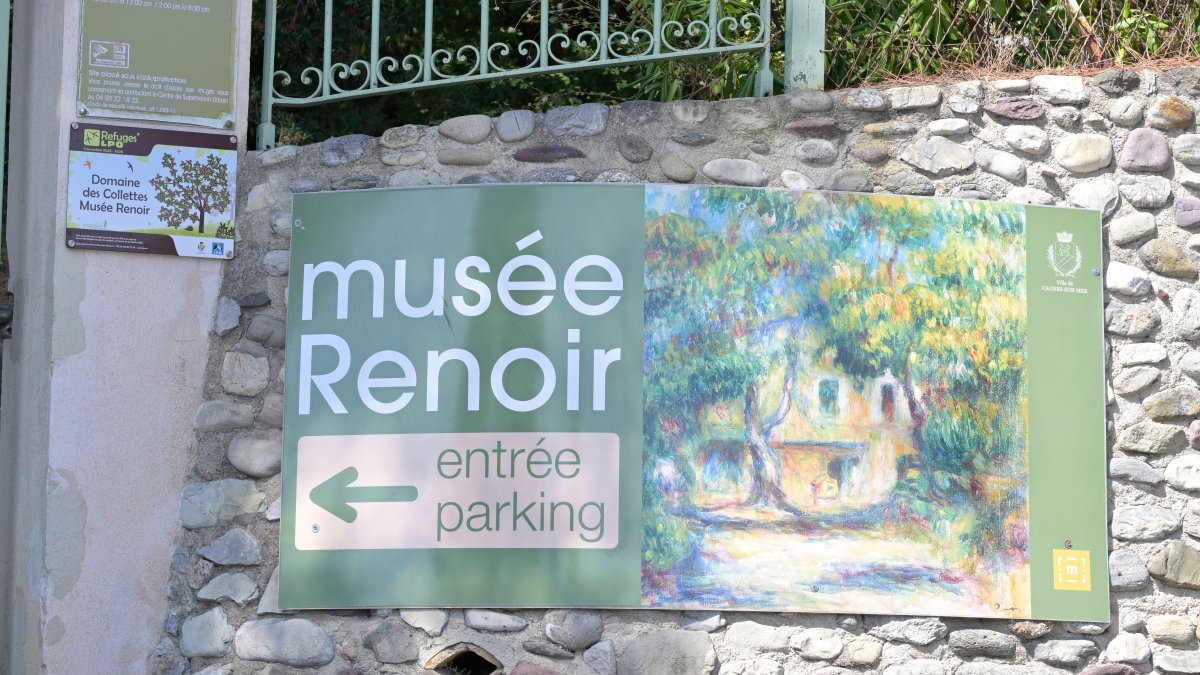 The entrance to the Renoir Museum is pictured after thieves stole four valuable Renoir paintings, Paris, France, Sept. 8, 2026. (AP Photo)
